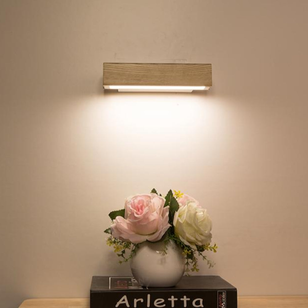 Rotowood Rotating Wooden LED Wall Light