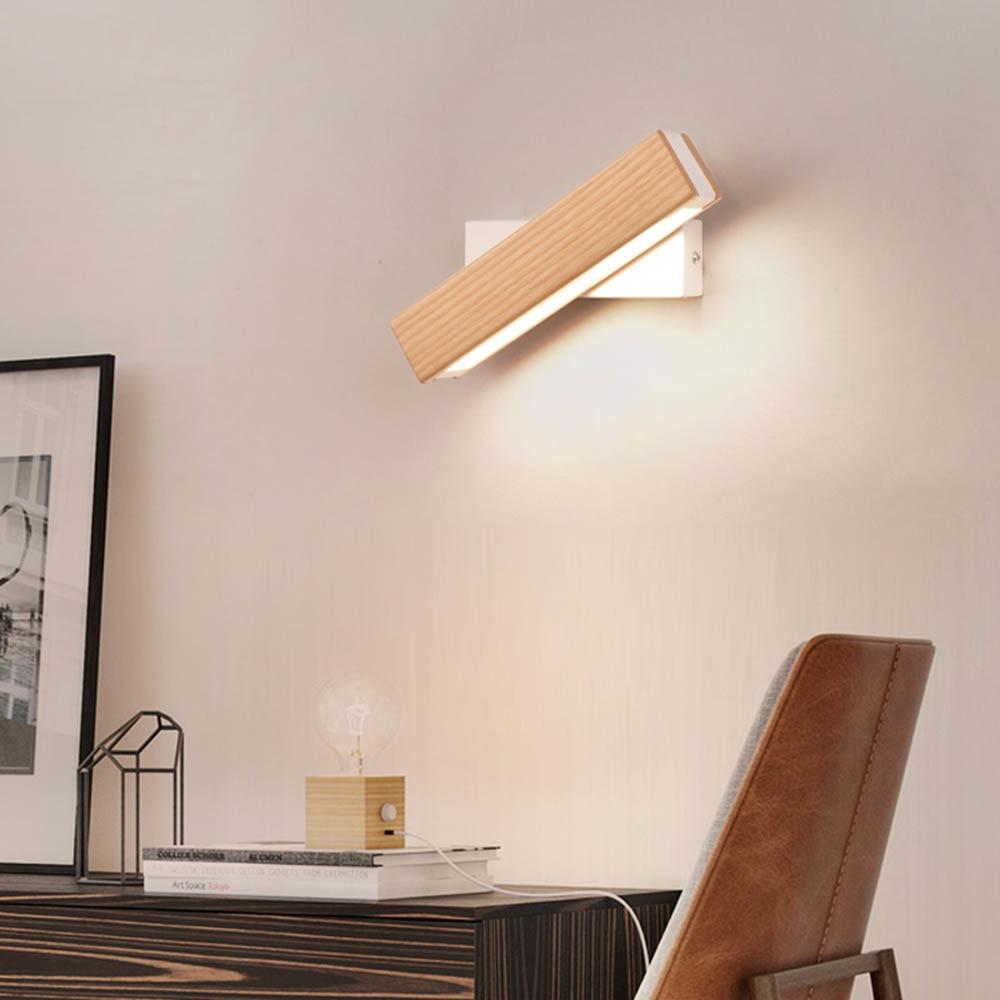 Rotowood Rotating Wooden LED Wall Light
