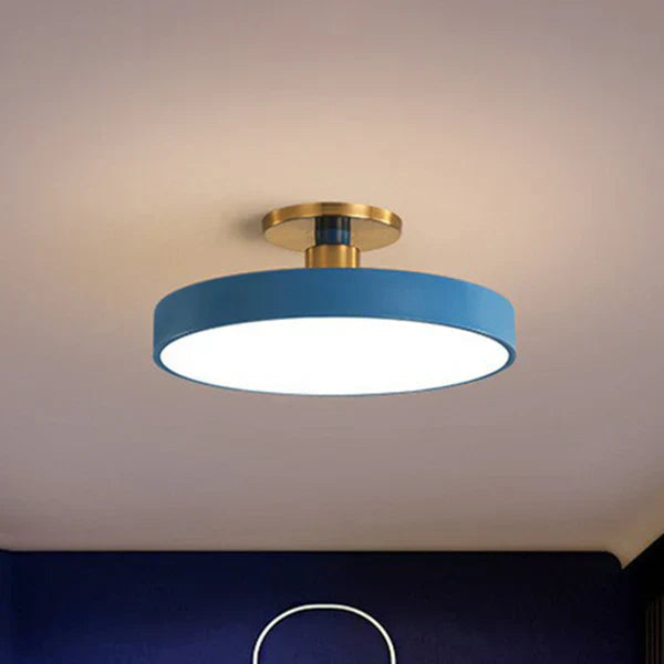 Round Acrylic Flush Mount LED Ceiling Light