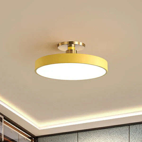 Round Acrylic Flush Mount LED Ceiling Light