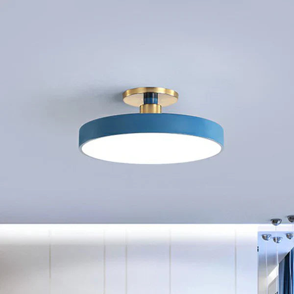 Round Acrylic Flush Mount LED Ceiling Light