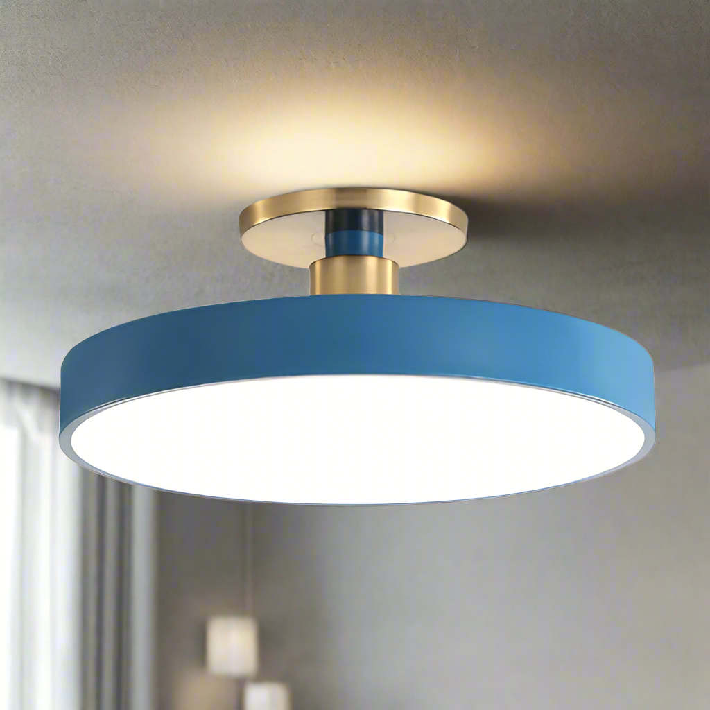 Round Acrylic Flush Mount LED Ceiling Light