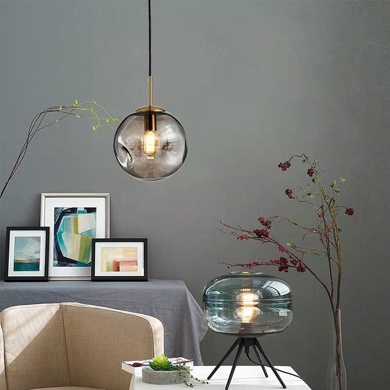 Brikey Glass Globe Pendant Light