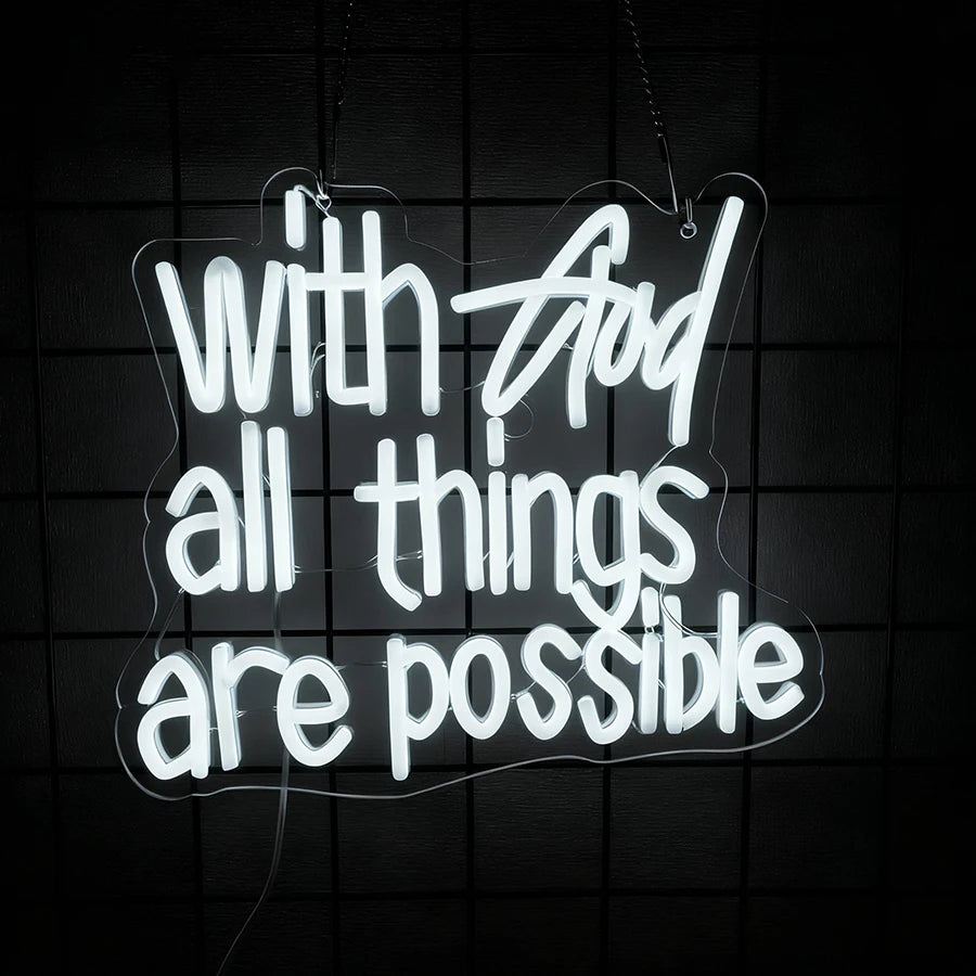 Faith Message Neon Sign