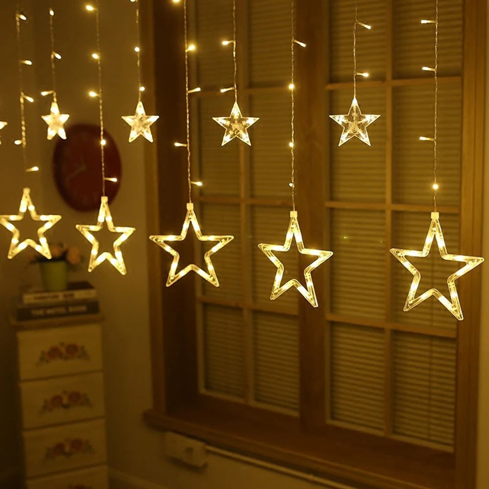 Star Curtain Window Lights