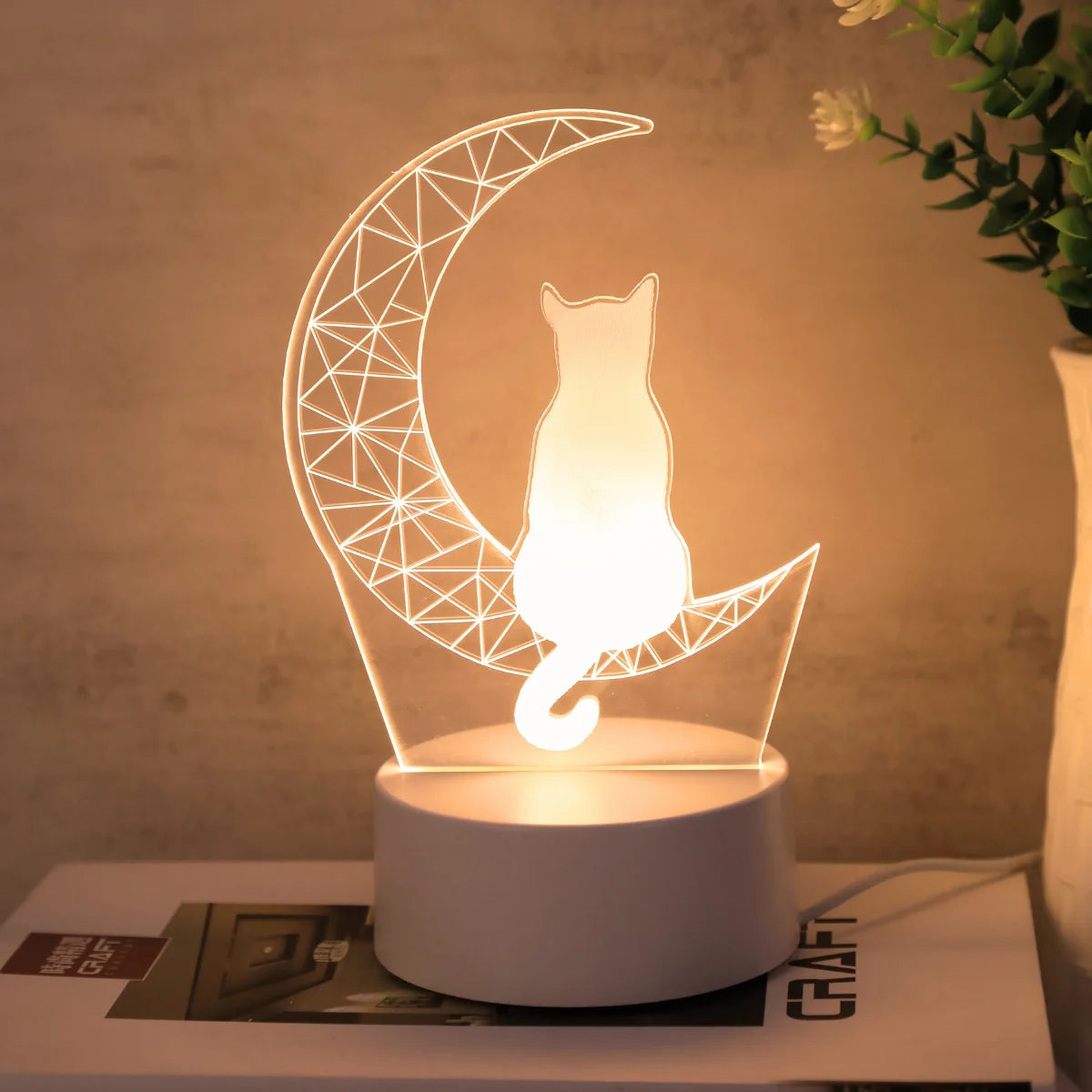 Moon Cat Night Light