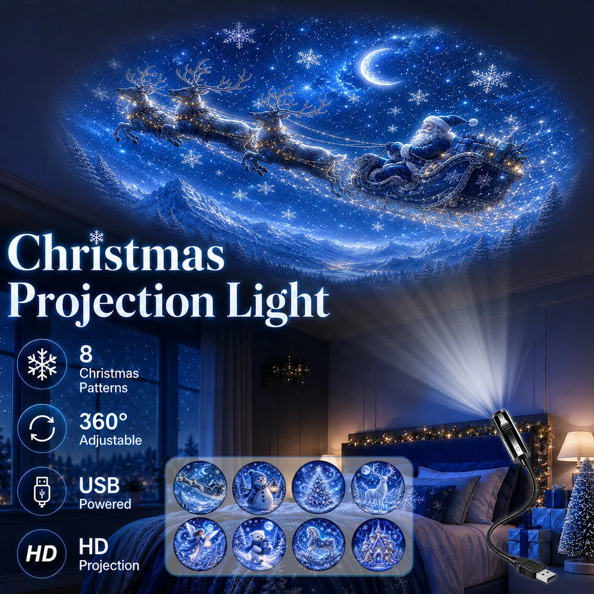 Christmas Scene Projector Light