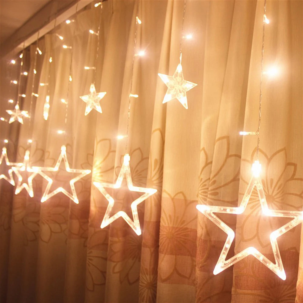 Star Curtain Window Lights