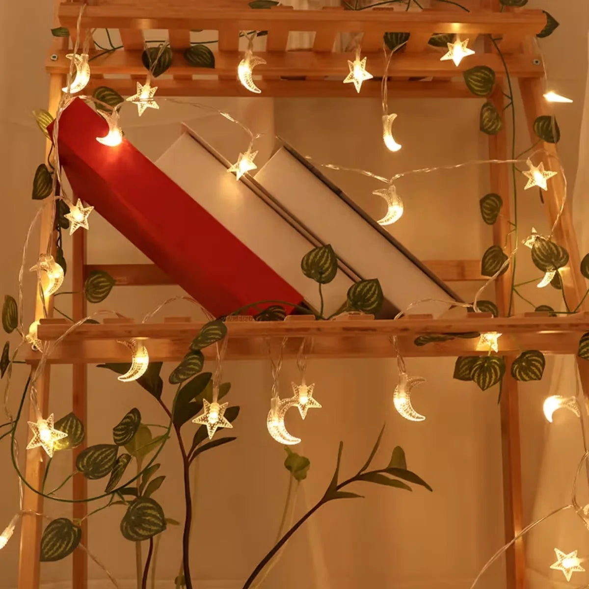 Moon & Star String Lights
