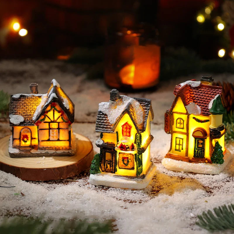 Glowing Christmas Village House