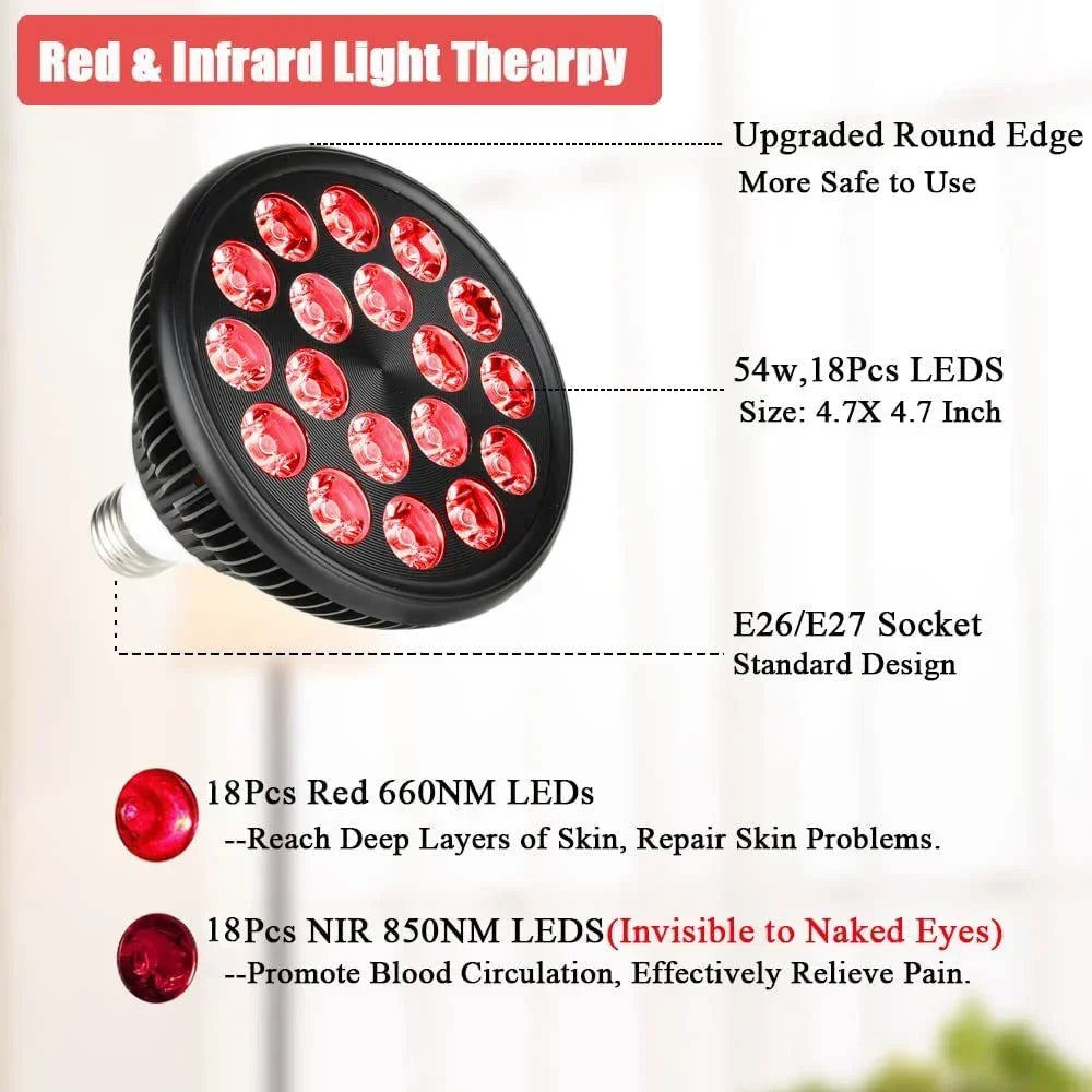 Red Light Therapy Lamp with Stand