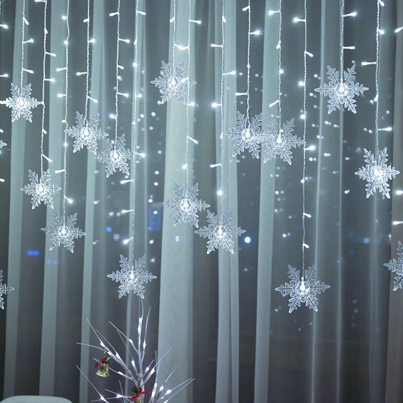 Snowflake Curtain Lights