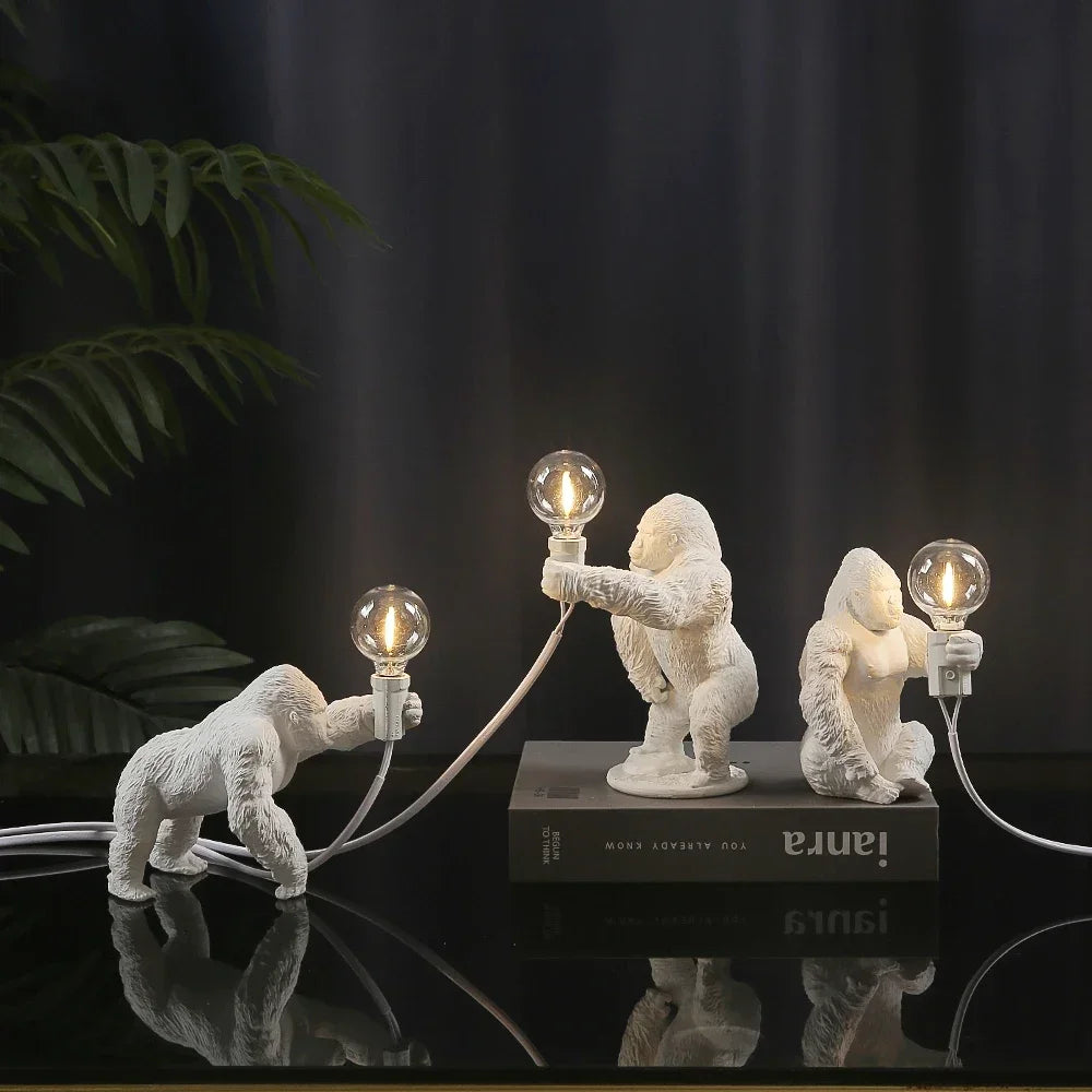 Resin Gorilla Table Lamp