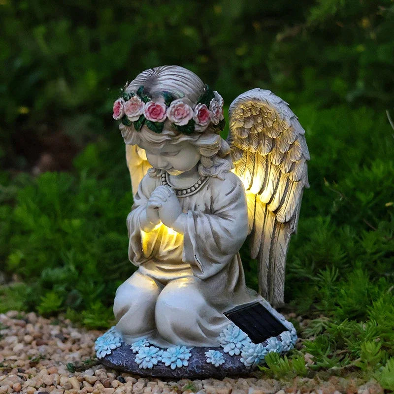 Praying Angel Solar Garden Light