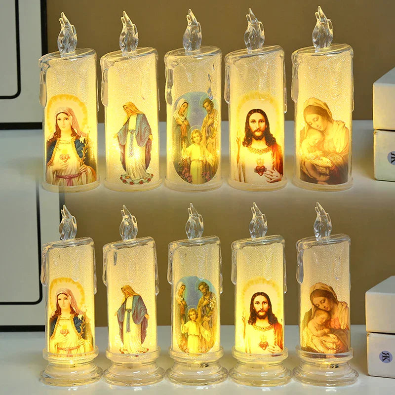 Saints Devotional LED Candle