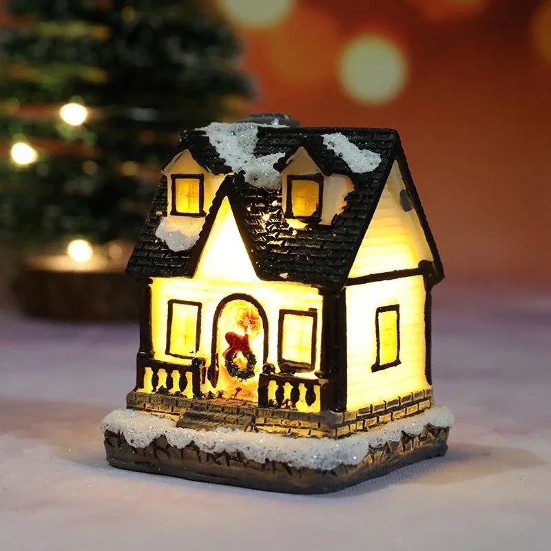 Glowing Christmas Village House