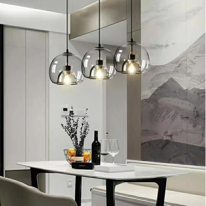 Hand-Blown Glass Ceiling Light