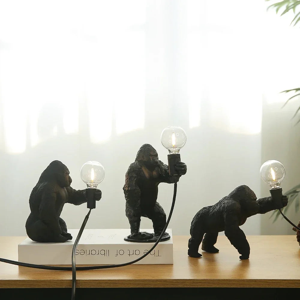 Resin Gorilla Table Lamp