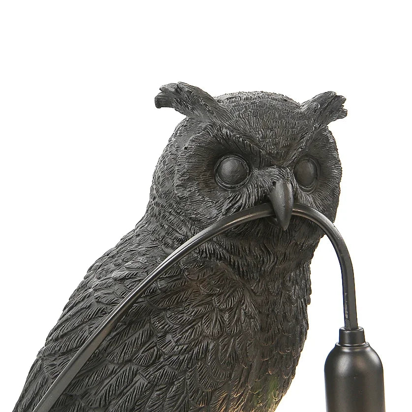 Resin Owl Table Lamp