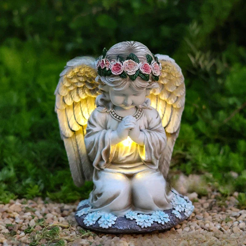 Praying Angel Solar Garden Light