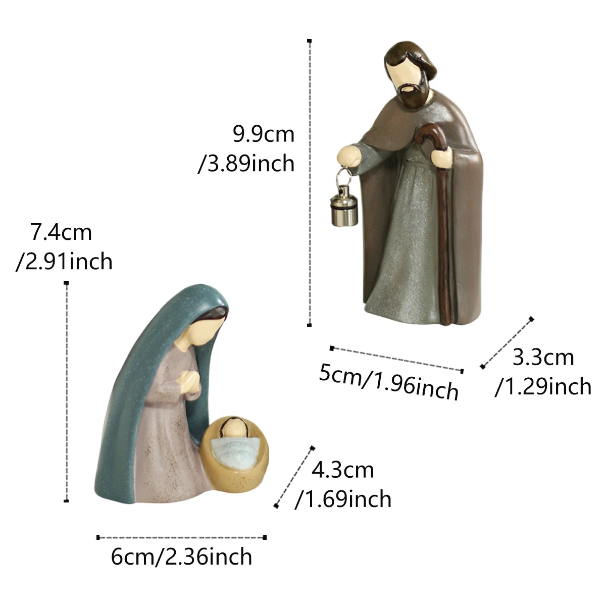 Holy Family Lantern Figurines