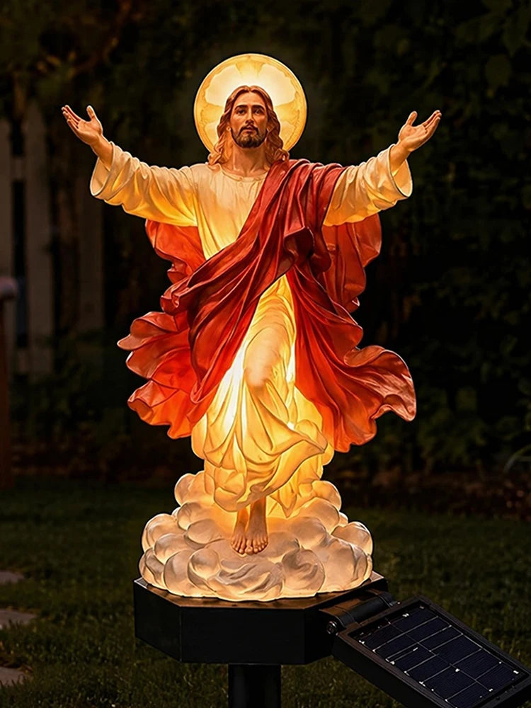 Risen Christ Solar Garden Light