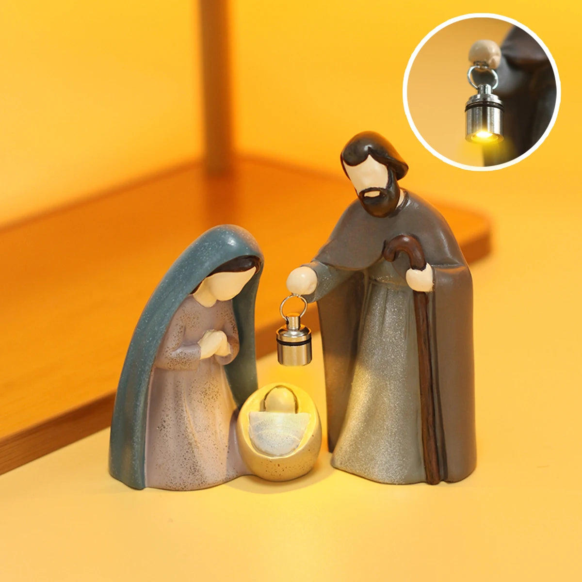 Holy Family Lantern Figurines