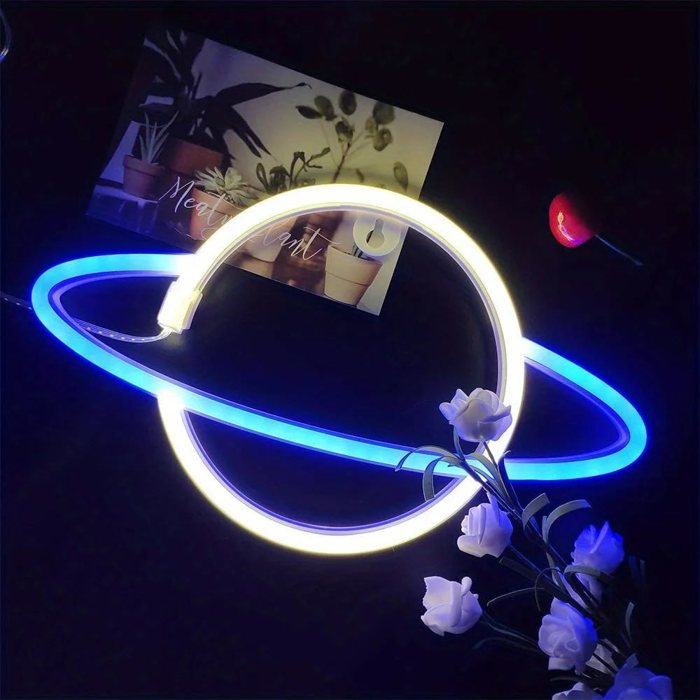 Saturn Neon Light
