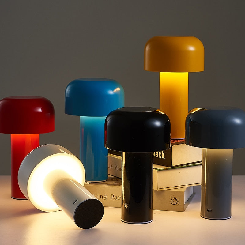 Italian Cordless Mushroom Table Lamp