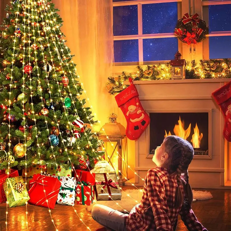 Star Waterfall Tree Lights
