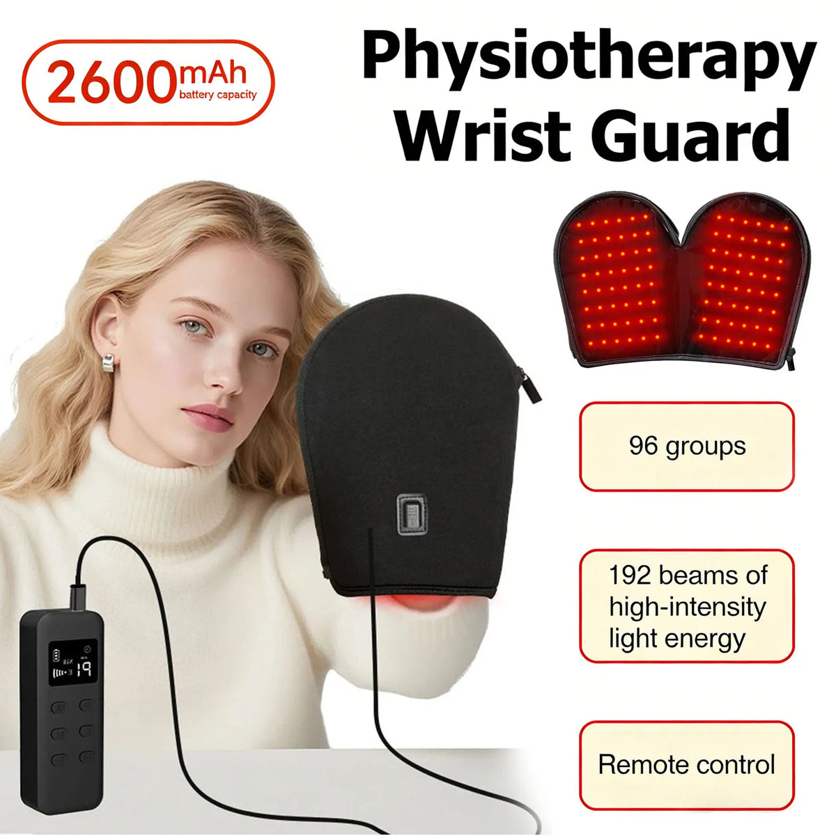 Red Light Therapy Hand Mitt
