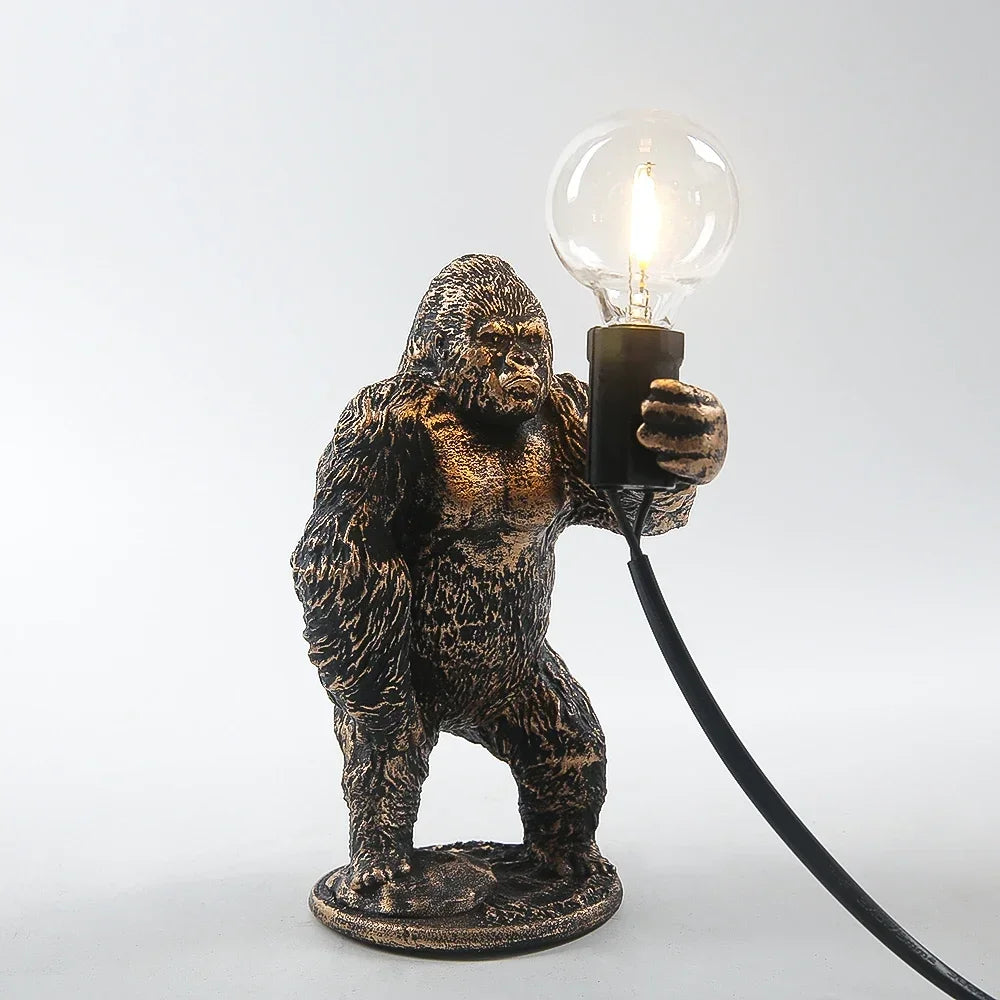 Resin Gorilla Table Lamp