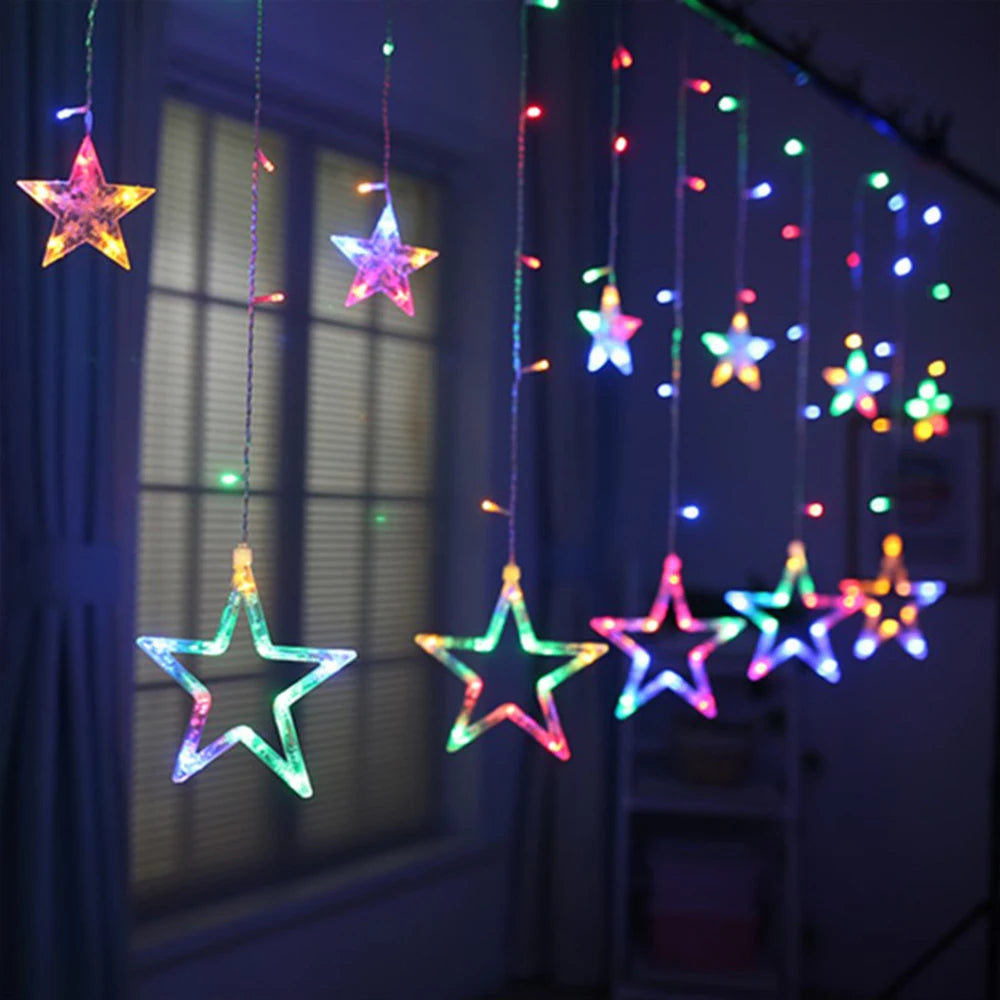 Star Curtain Window Lights