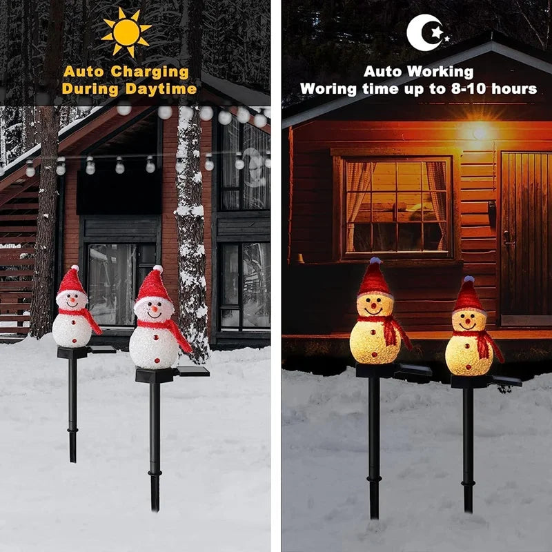 Solar Snowman Garden Light