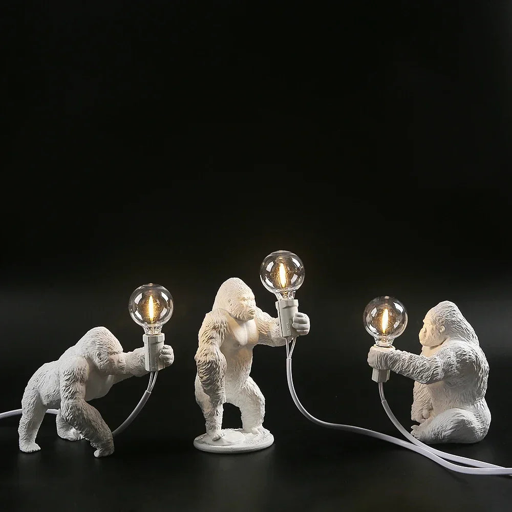 Resin Gorilla Table Lamp