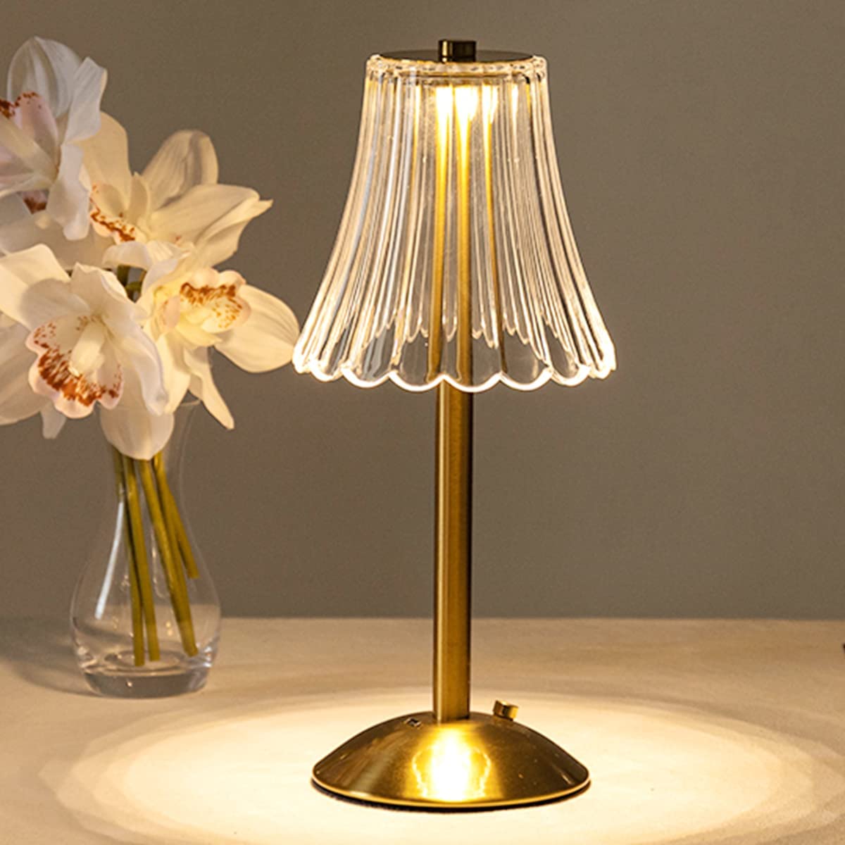 Gold Crystal Table Lamp