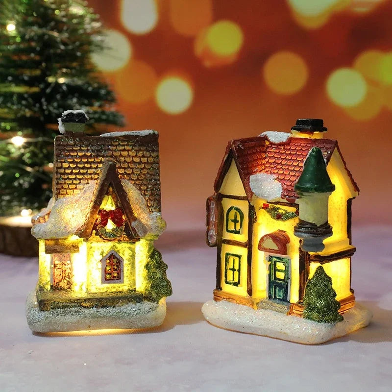Glowing Christmas Village House