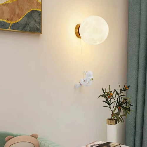 Astronaut Moon Wall Lamp