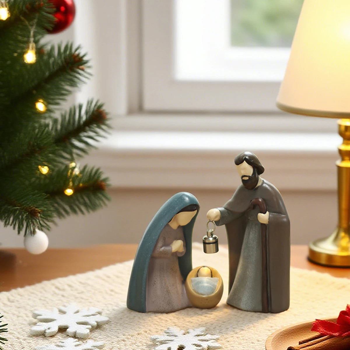 Holy Family Lantern Figurines