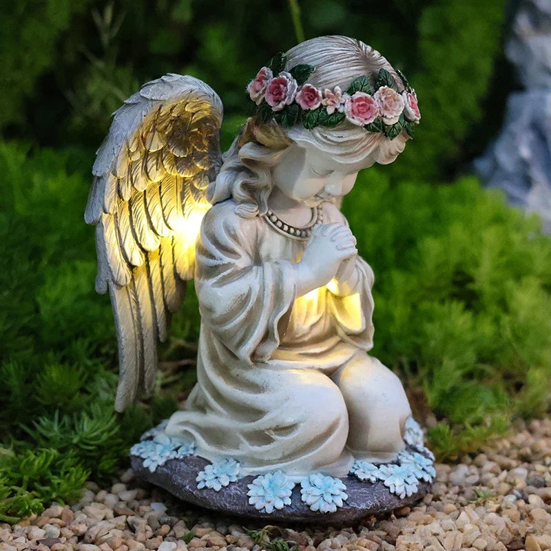 Praying Angel Solar Garden Light