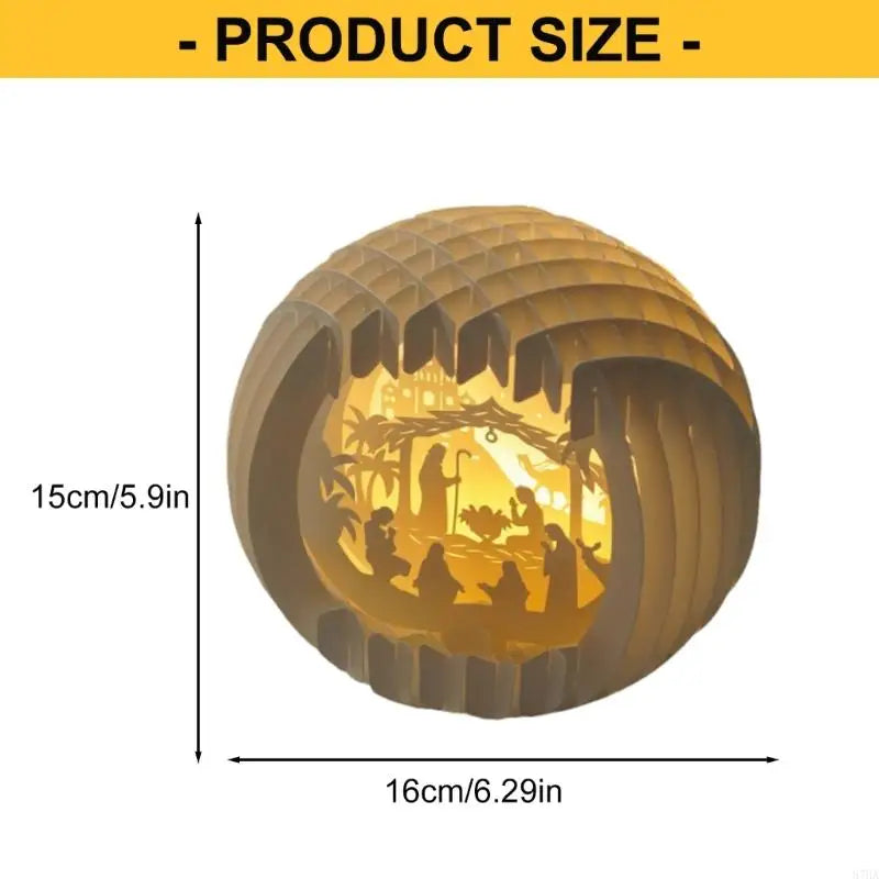 Paper-Cut Nativity Lamp