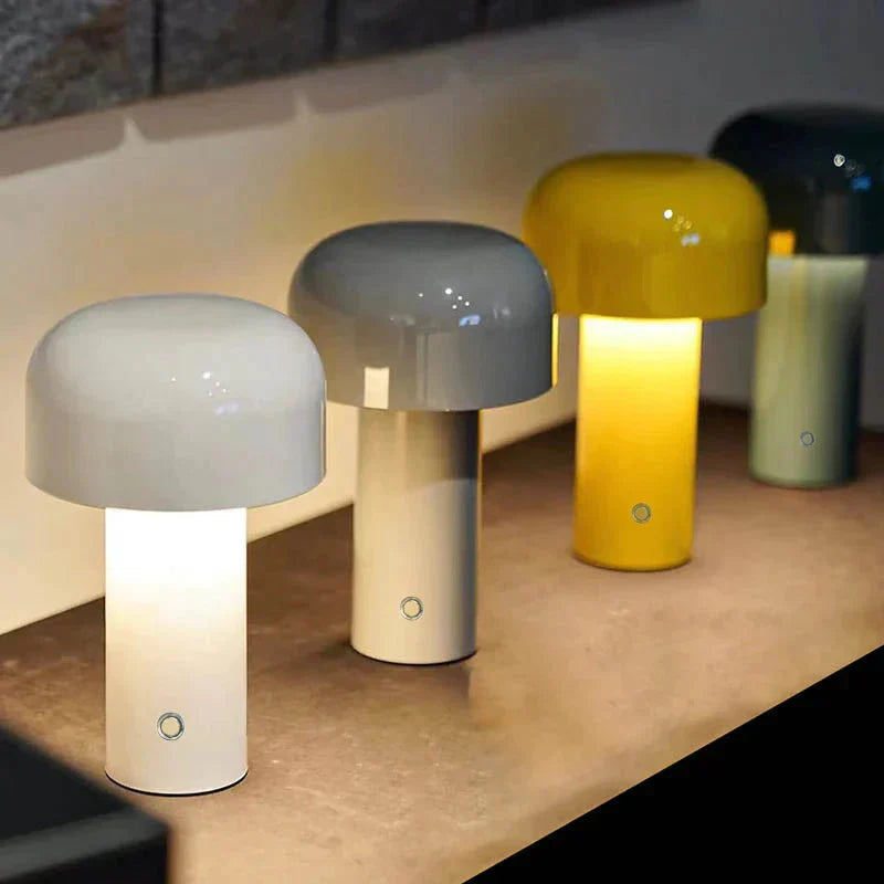 Italian Cordless Mushroom Table Lamp
