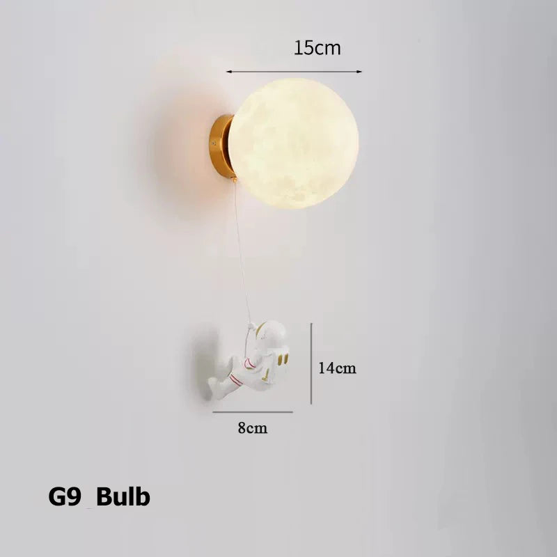Astronaut Moon Wall Lamp