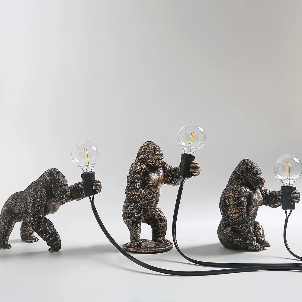 Resin Gorilla Table Lamp