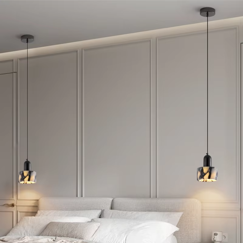 Black Marble Pendant Light