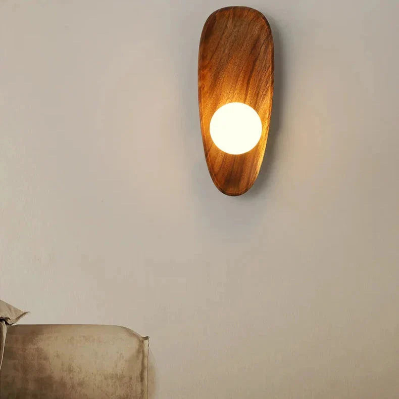 Natural Wood Wall Light