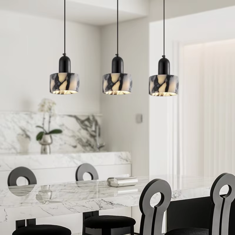 Black Marble Pendant Light