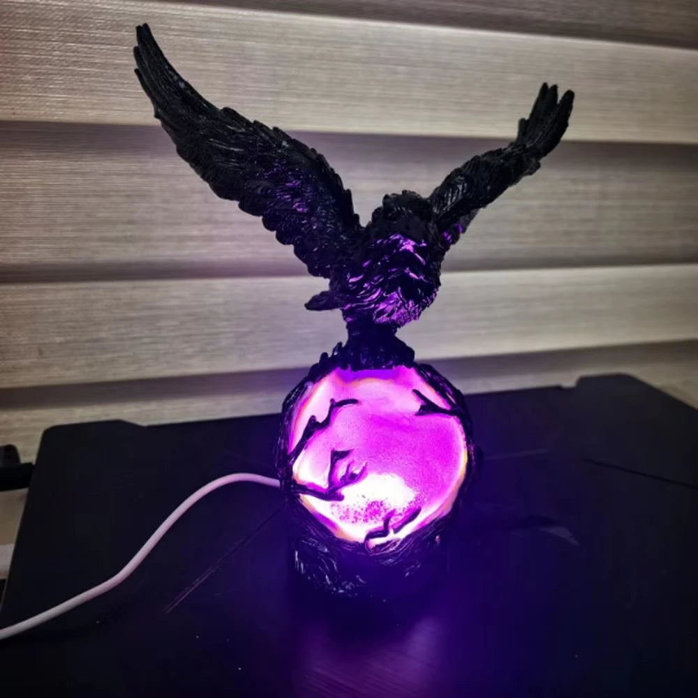 Gothic Raven Glow Lamp