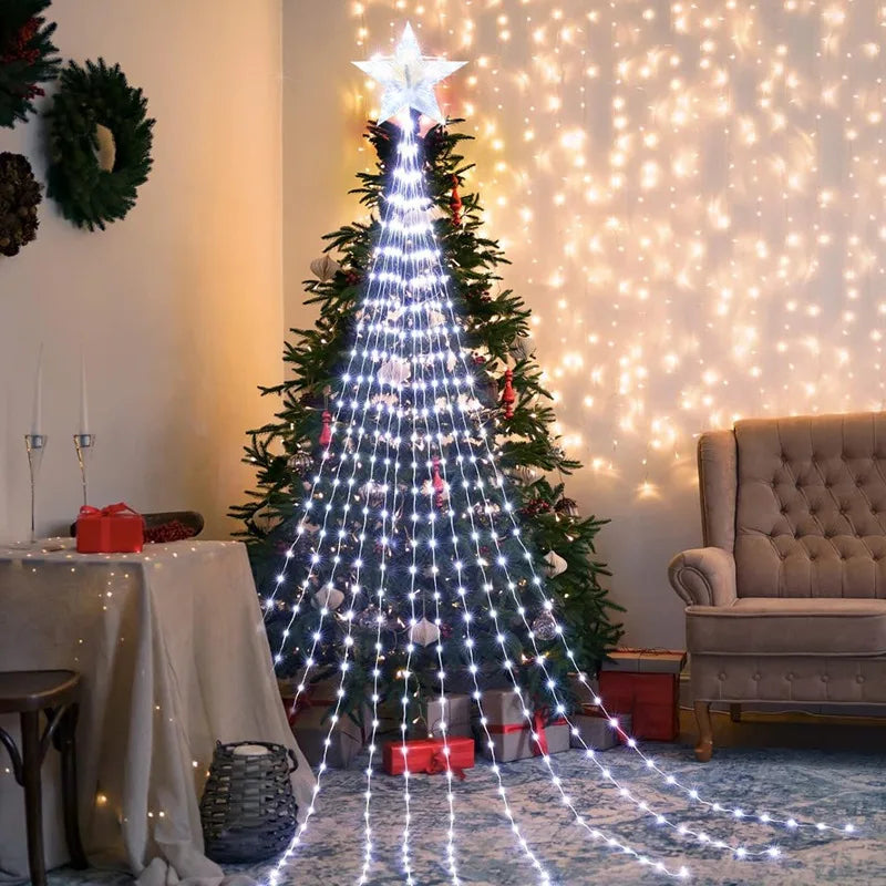 Star Waterfall Tree Lights