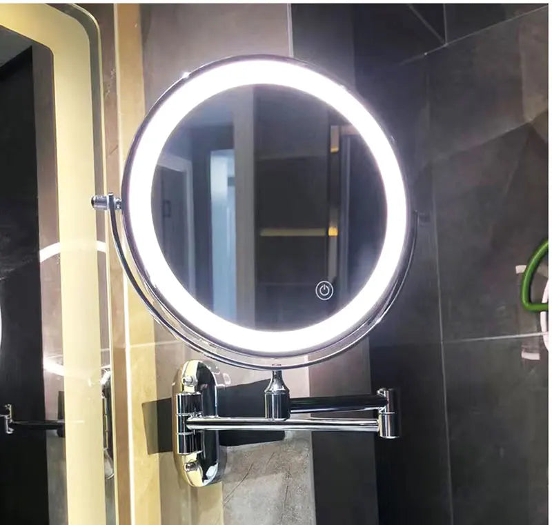 Black Rechargeable LED Makeup Mirror
